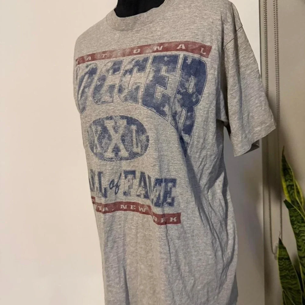 Vintage 90s grey soccer tee - Size L - Picture 3 of 5